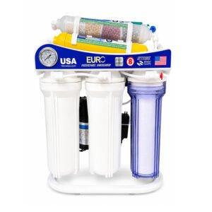8-Stage RO Booster System with Iron Frame and Manual Flush (Small Gauge)