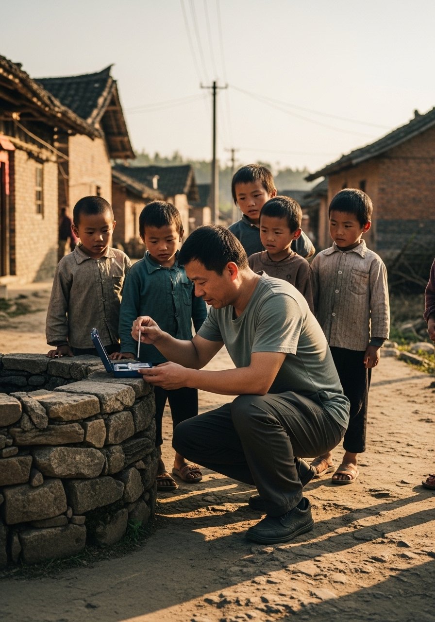 Founder Story Photo - Founder visiting rural water source, 2010