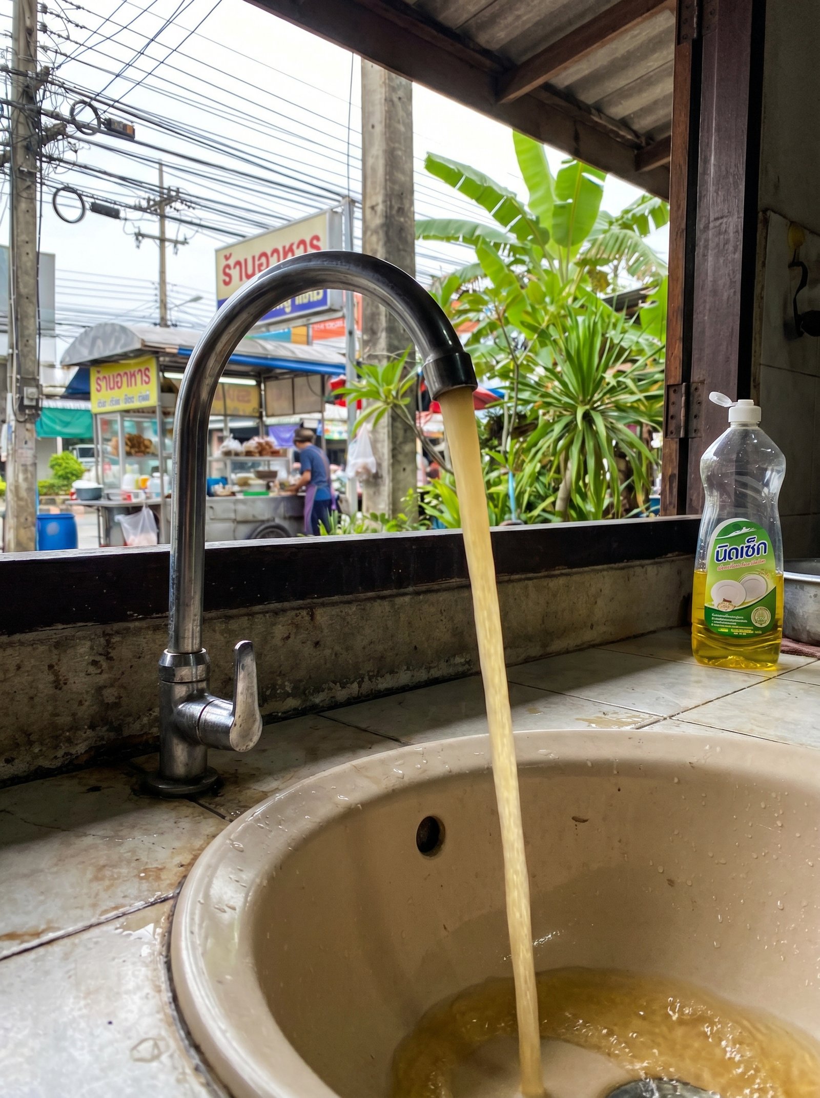Before - Thailand kitchen water