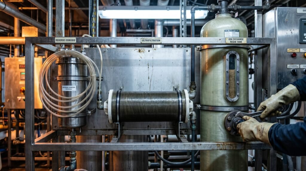 RO, ultrafiltration, and ion exchange industrial water filtration systems compared